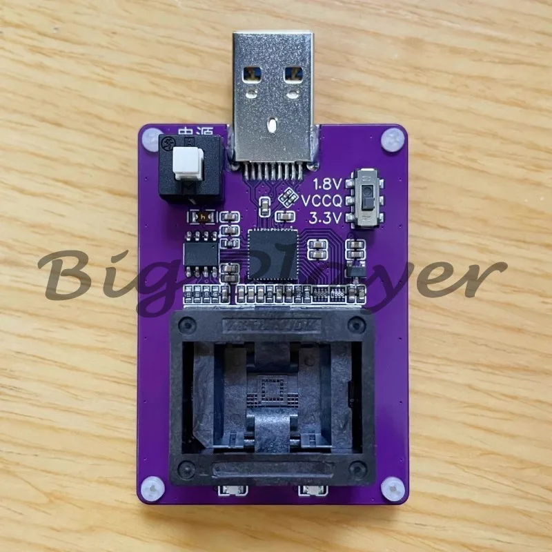 EMMC153 burning socket to  Emmc chip testing Bga153 test stand GL3224