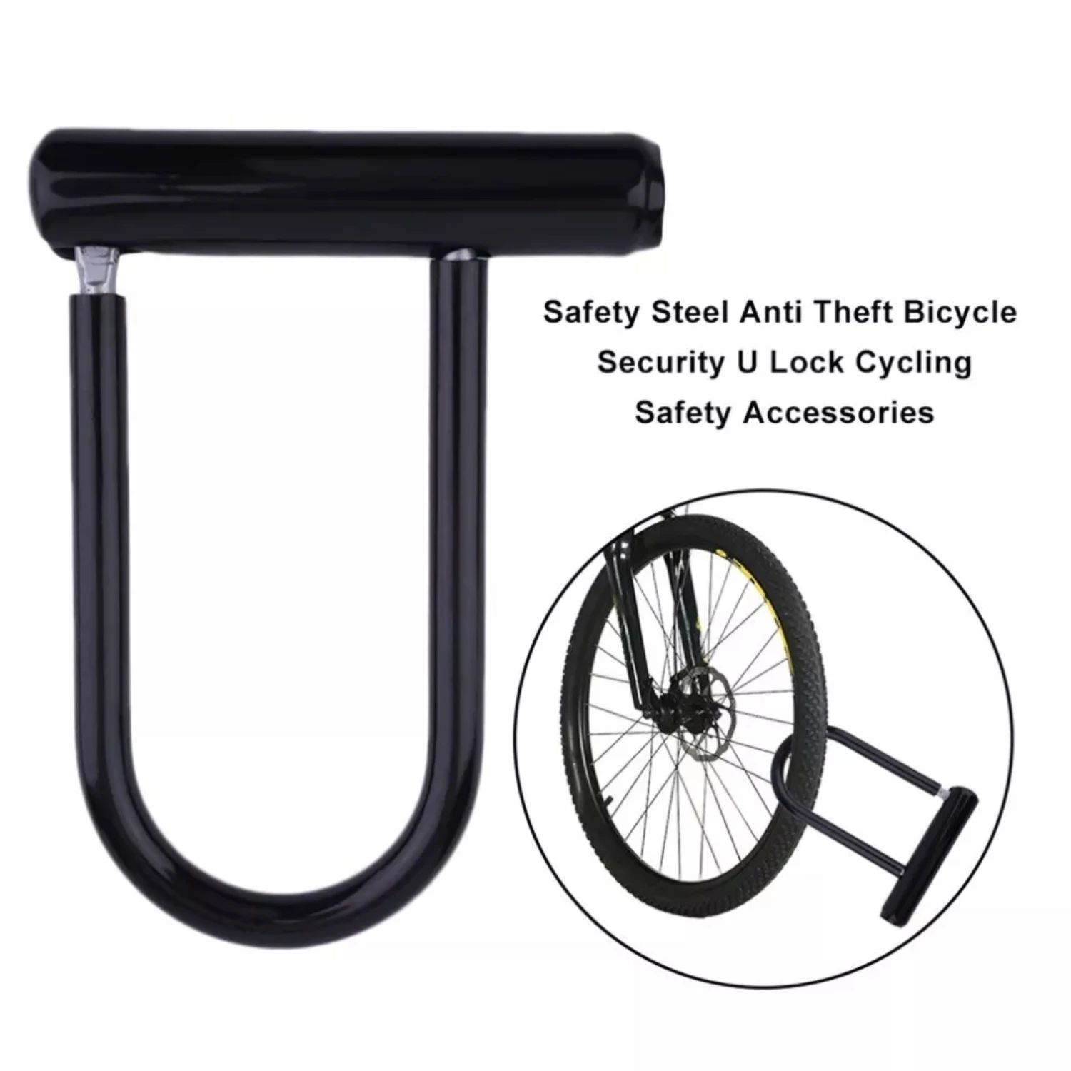 Bicicleta D Lock Moto U Lock Ciclo Scooter Bicicleta Candado de seguridad-·