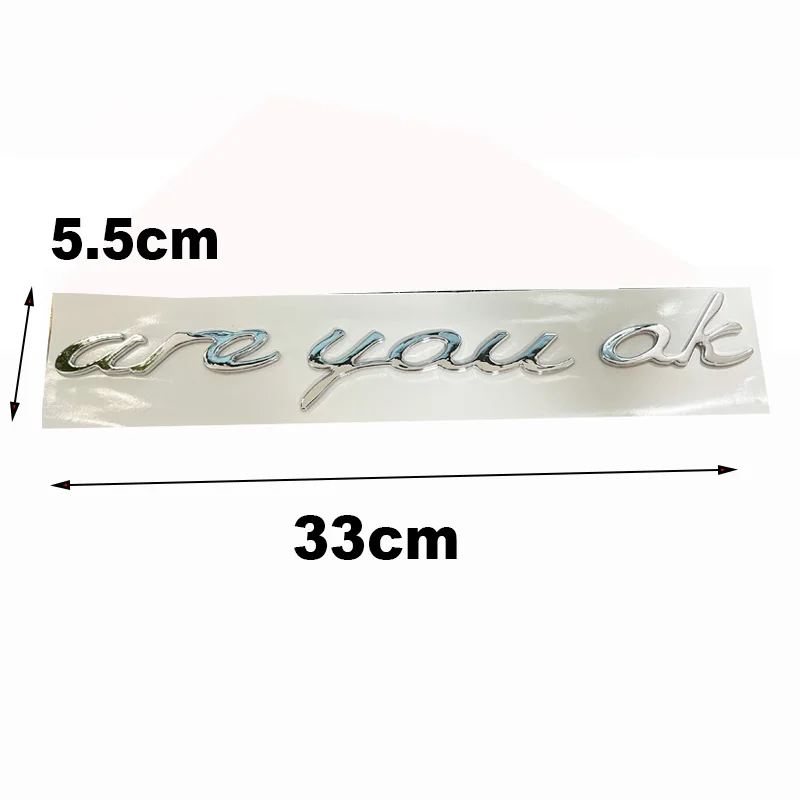 Are You Ok Creative Sticker Plastics Letter Logo  Emblem Badge For Porshce Boxster Macan Cayenne Carrera Panamera Cayman Taycan