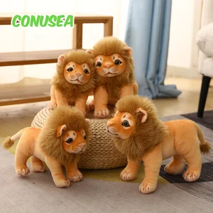Simulasi Tiger Lion Doll Plush Toy Boneka Mainan Kawaii Boneka Boneka Bantal Mainan Hewan untuk Anak-anak Hadiah Dekorasi Rumah 8 macan putih terlaris - №