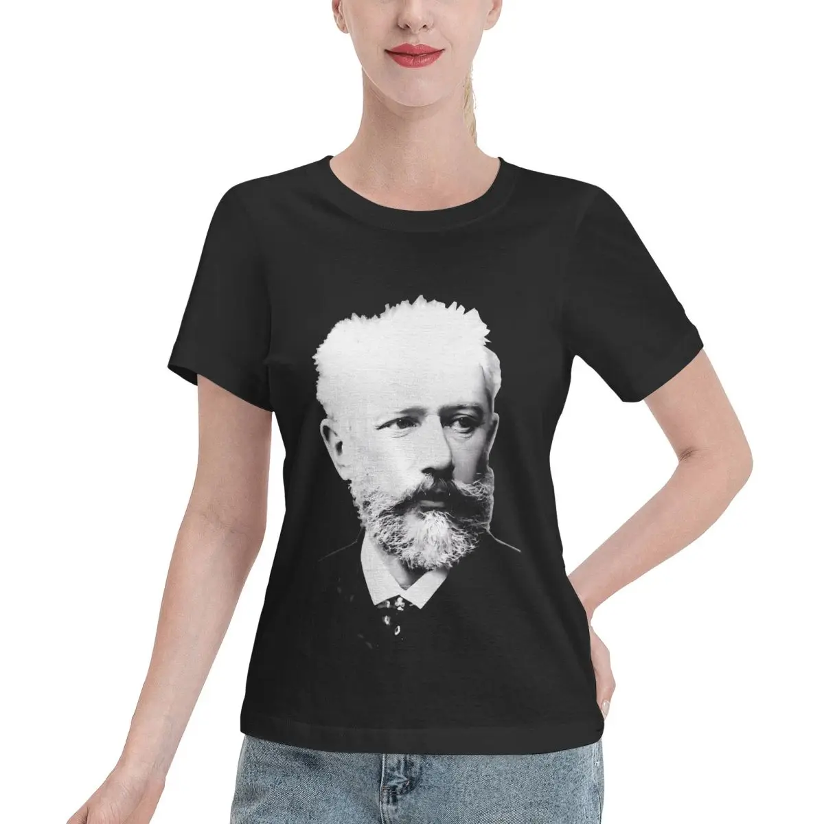 Cheap Pyotr Ilyich Tchaikovsky - Great Russian Composer Women's T-shirt Trendy Slim Friendly Top