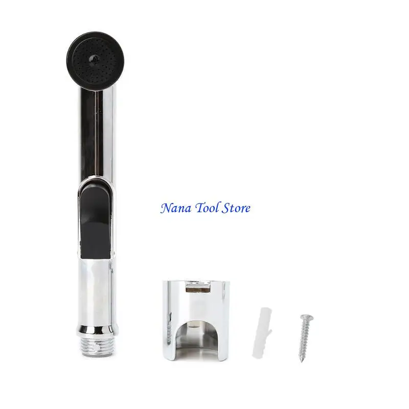 31GJ Toilette Handheld Bidet Sprayer Shattaf Stoffwindel Sprühgerät Abs poliertes Chrom S