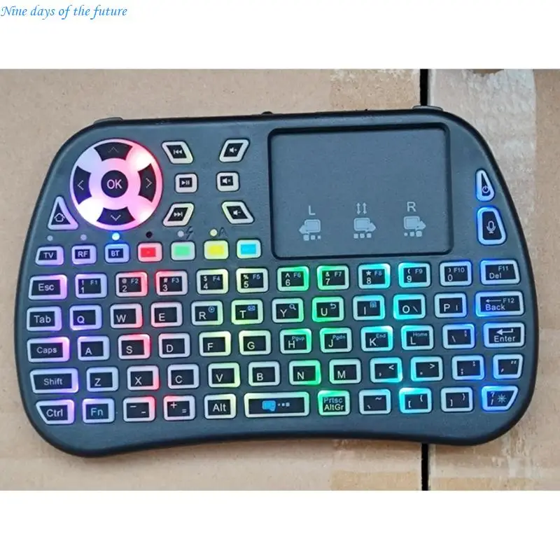 Thin Bluetooth-compatible 2.4G Keyboards With Touchpads Builts In Battery Backlights Portable Design E65A