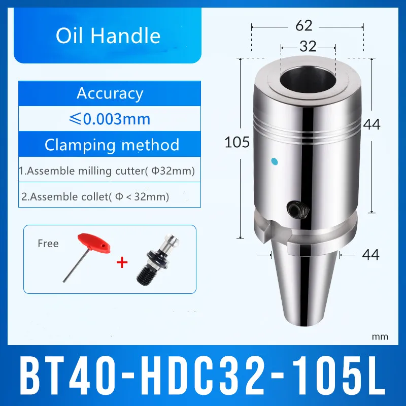 BT40-HDC32-105 Oil Handle for CNC milling cutter machine