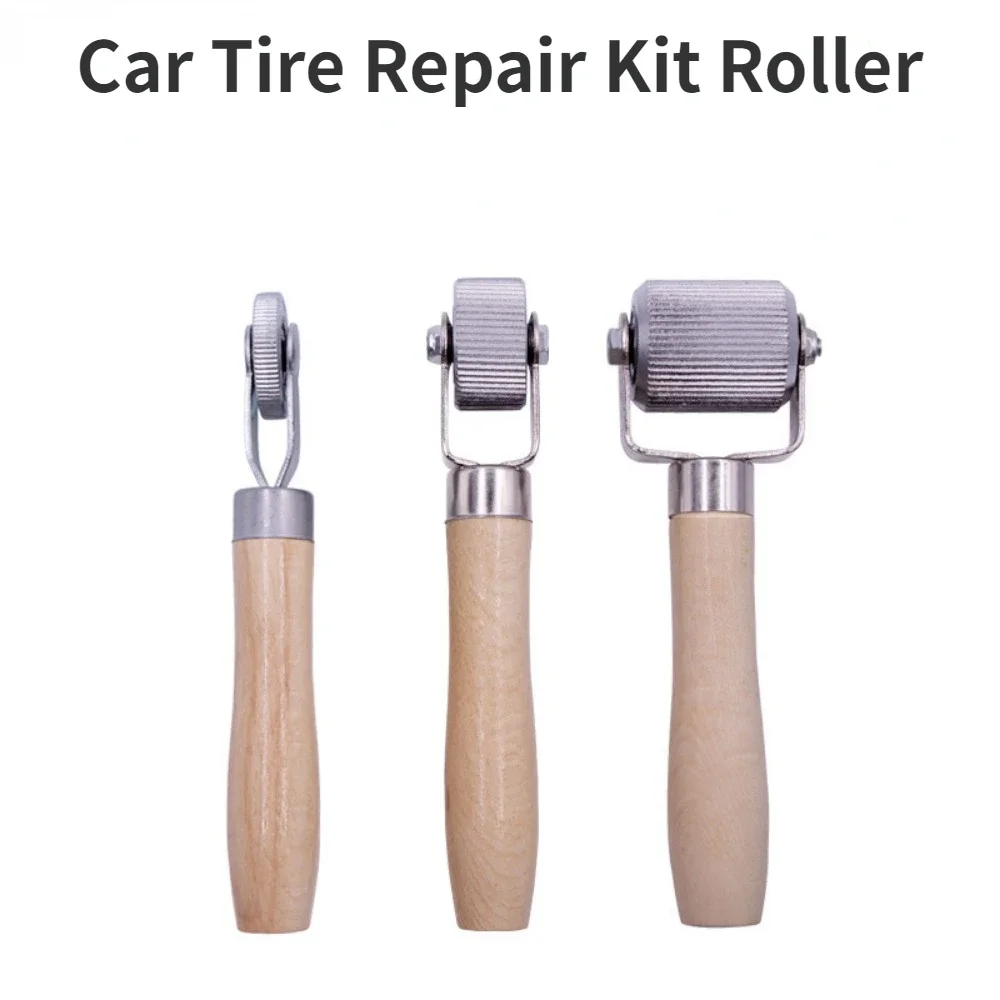 

Car Tire Repair Kit Roller Auto Patch Roller Motorcycle Wheel Repair with Wooden Handle Tire Repairing Tool for Cars Accessories