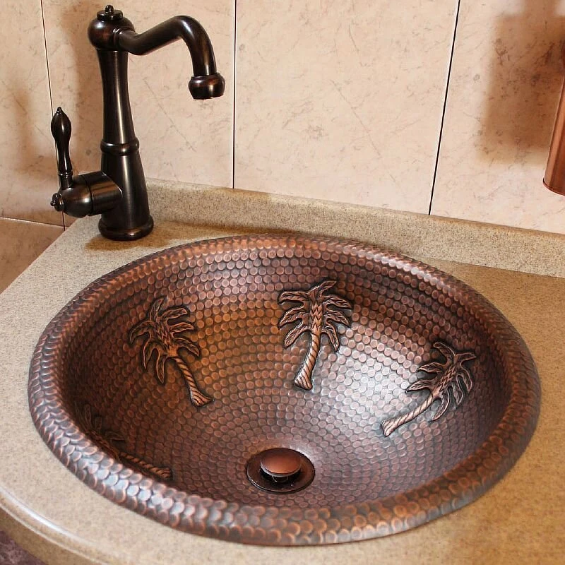 

Household retro copper villa art wash basin hote B & B basin whole store