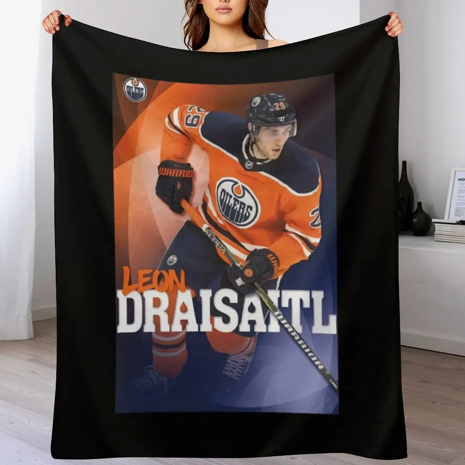 

Leon Draisaitl Throw Blanket Decorative Throw Single Soft Plaid Luxury Blankets