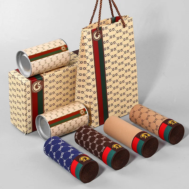 

Cotton Breathable Men Underwear Waist Letter Sports Flat Pants Mid Waist Male Square Pants Gift Box