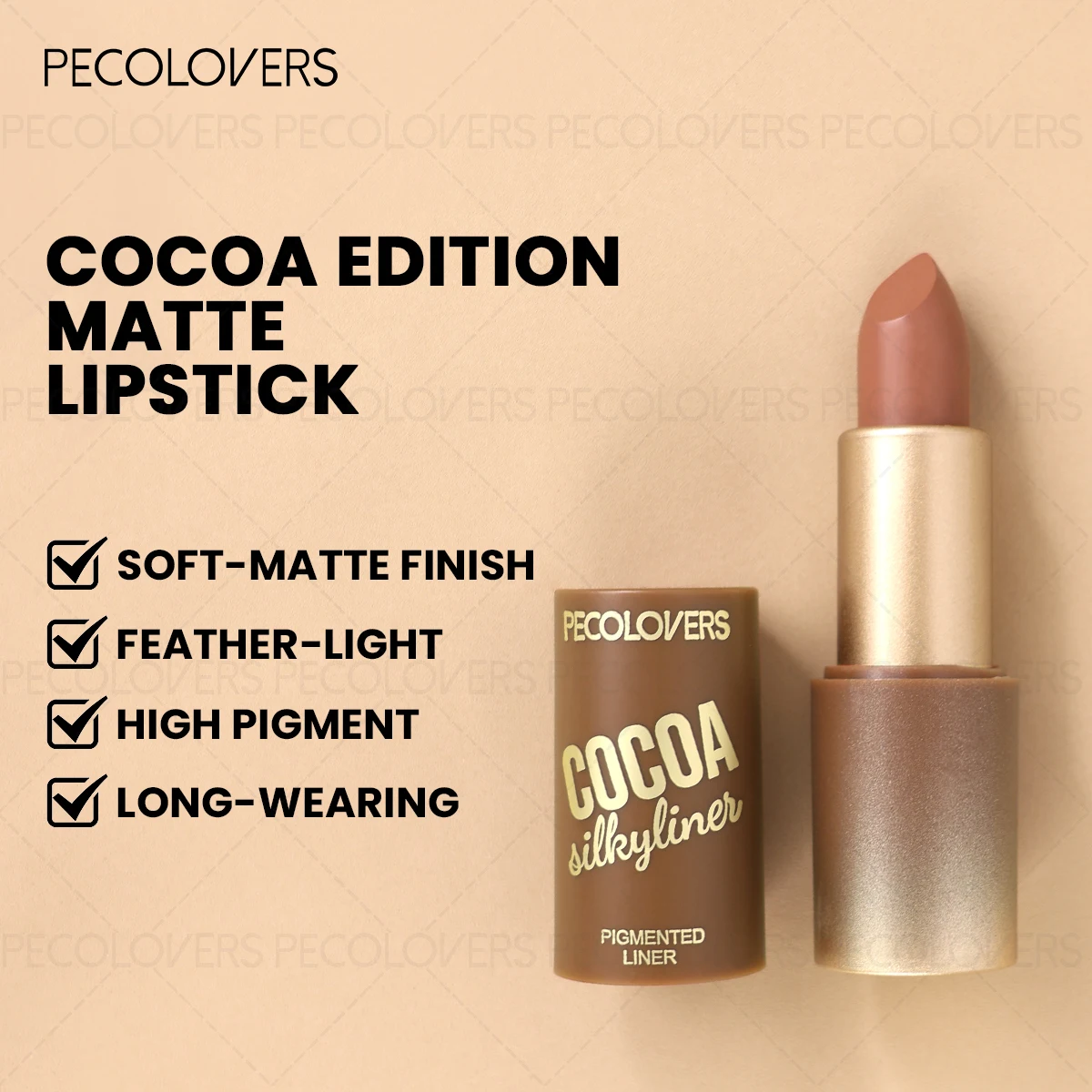 Long-Lasting Lipstick,Non-Stick Waterproof High Color Lip Balm, Matte Makeup Effect