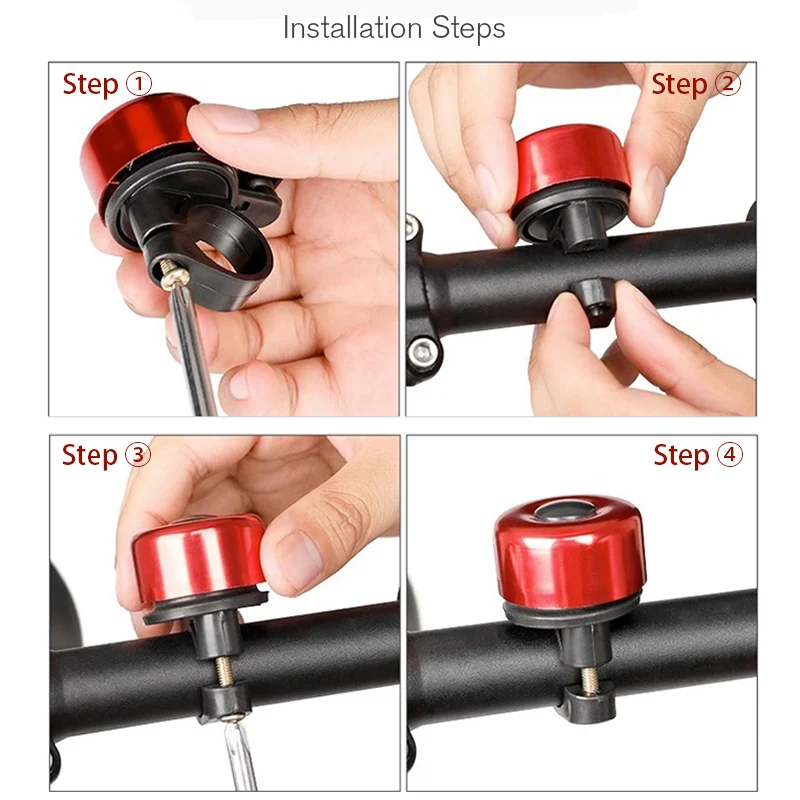 1/2/10 قطعة جرس دراجة سبائك الألومنيوم الطريق الدراجة الجبلية إنذار تحذير السلامة الدراجات المقود جرس حلقة القرن الدراجات اكسسوارات #3
