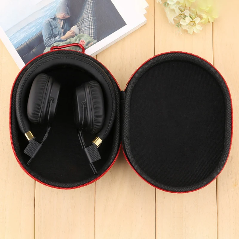 Mala de Transporte para Batidas, Bolsa De Armazenamento De Viagem, Protector Headphones Cover, Fone De Ouvido Hard Case para Solo 2, 3, Studio 2.0, 3.0, Vermelho