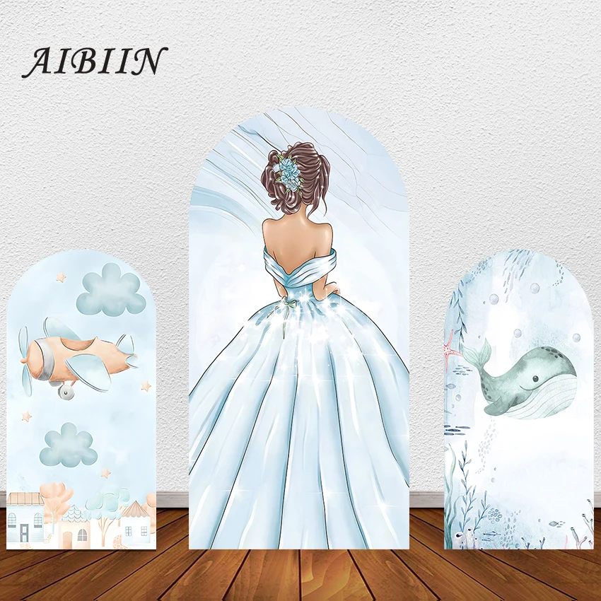 

AIBIIN Background Arch Doubleside Elastic material Wedding Birthday Party Decoration Customizable Photography Backgrounds