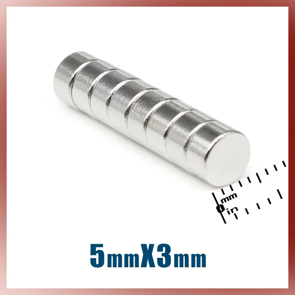 

100/200/500/1000PCS 5x3mm Mini Disc Super Strong Search Magnet Small Round Neodymium Magnets N35 Fridge Magnetic Sheet