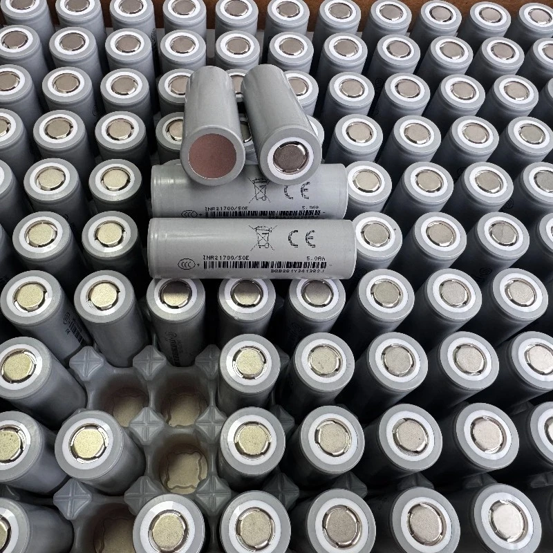 New 10PCS 21700 50E 5000mAh Flat‑Top Rechargeable Lithium‑ion Battery For EVE Grade‑A 3C Continuous Discharge High Power Cell