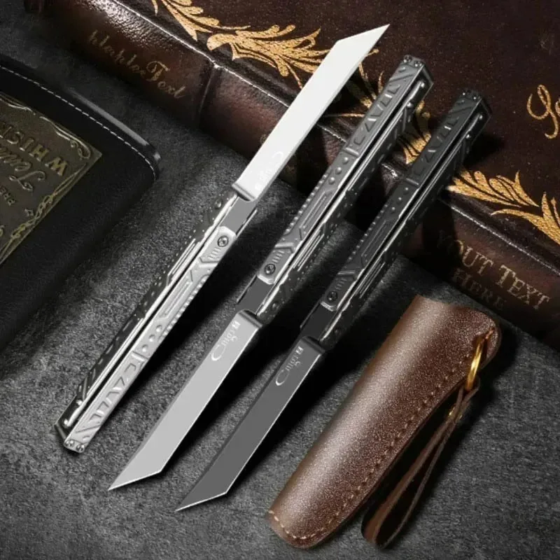 Portable Folding Knife for Camping, High Hardness Steel with Reversible Clip - EDC Multi-Tool