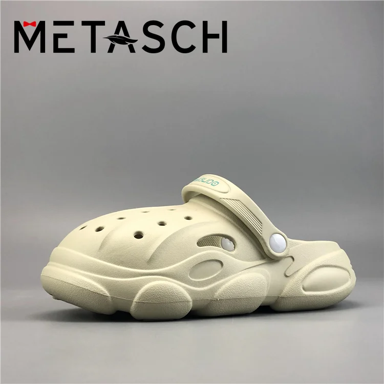 METASCH-Zapatillas gruesas transpirables para hombre y mujer, zapatos ligeros de playa, sandalias huecas con agujeros, para verano, Baotou