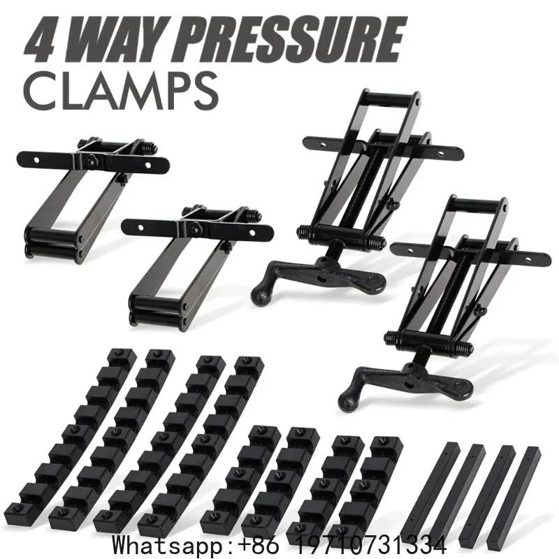 4 Way Pressure Clamps Set Custom-width Clamp Splicing Board Positioning Panel Fixed Clip Carpenter Woodworking Tools