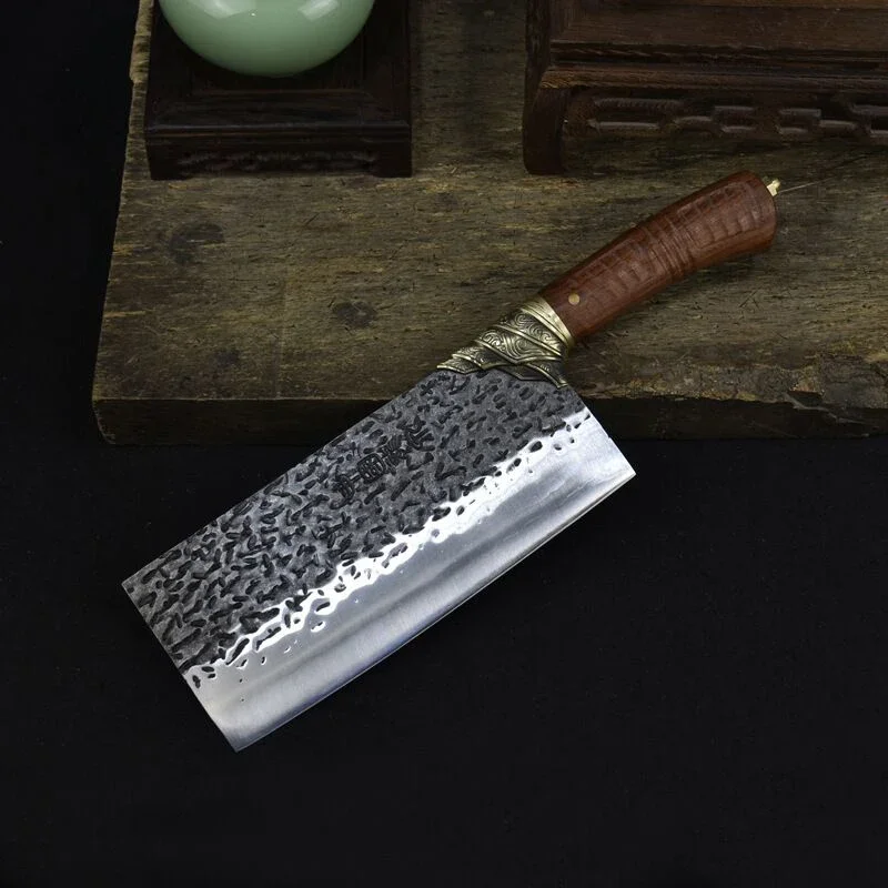 Manual slicing knife Longquan city clip steel forging kitchen  home sharp kitchen  professional knife 5Cr15MoV