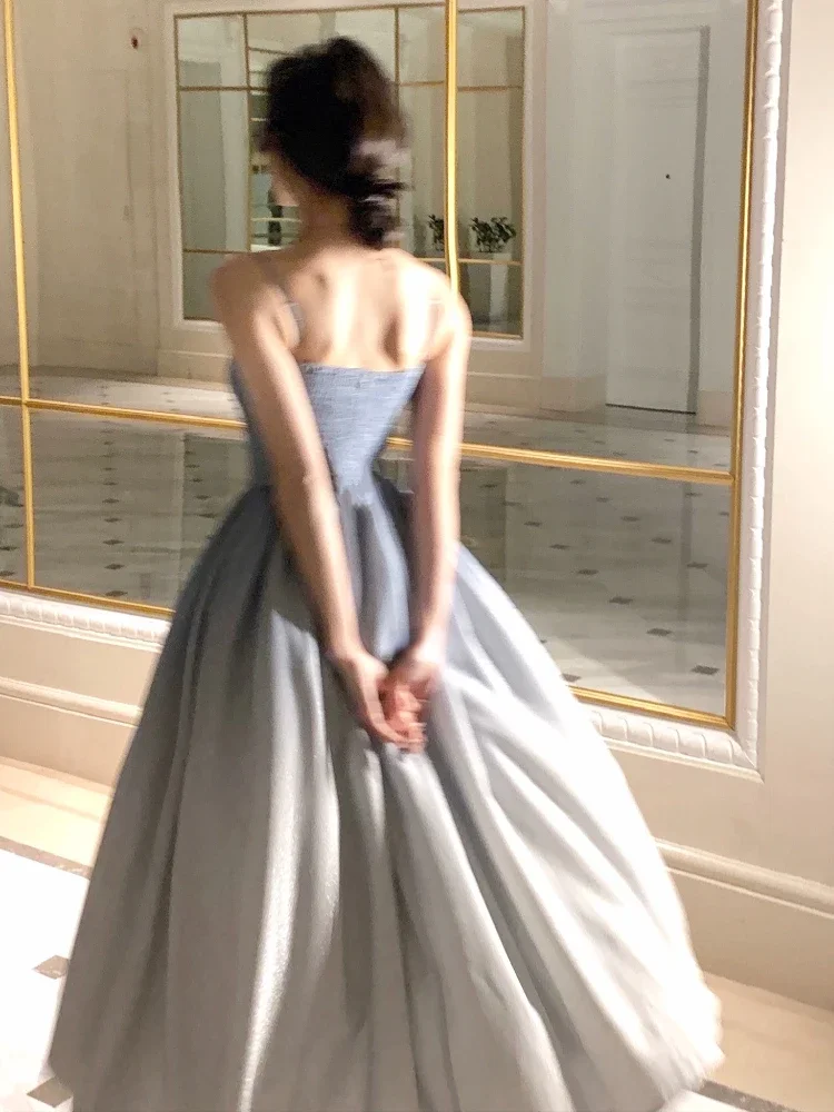 فستان نسائي كلاسيكي متوسط الطول بدون أكمام ، فستان رسمي بحزام ، فستان حفلة أنيق ، سيدة مكتب ، كاجوال ، كوري ، صيفي ، أنيق ، 1 * * ،