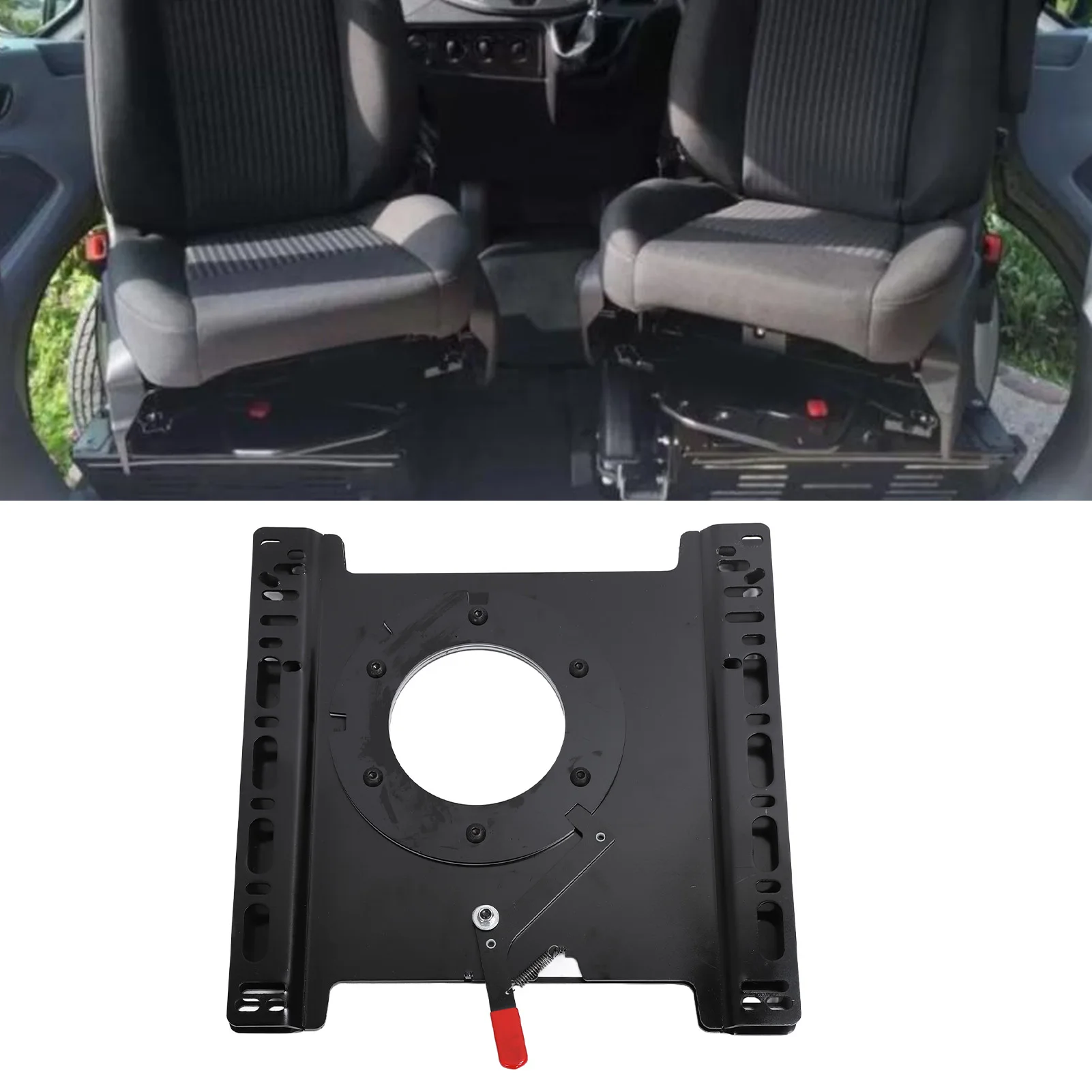 

Поворотное сиденье со стороны водителя автофургона, углеродистая сталь, сверхмощное, устойчивое к ржавчине, сильная грузоподъемность для Transit Sprinter Caravelle T5 T6