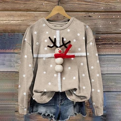 Christmas Hoodies Women's Sweatshirts Casual Fashion Tops Female Clothing 3d Snowmen Print Kawaii Hoodie Winter 2023