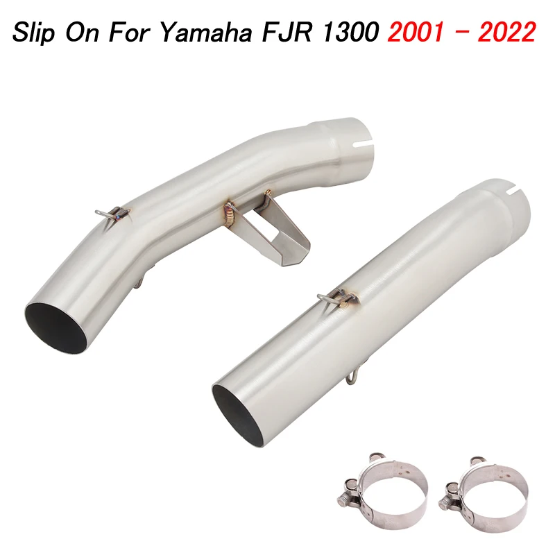 

Motorcycle Middle Link Pipe Slip-On For Yamaha FJR 1300 FJR1300 2001 - 2022 Years Exhaust Escape System Muffler Stainless Steel