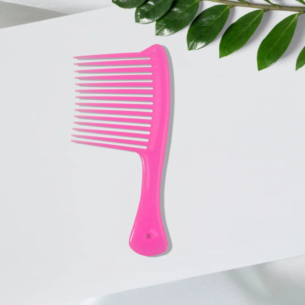 Cabeleireiro grande pente de dente largo alisamento pente anti-estático tingimento estilo escova portátil ferramenta estilo cabeça óleo pente