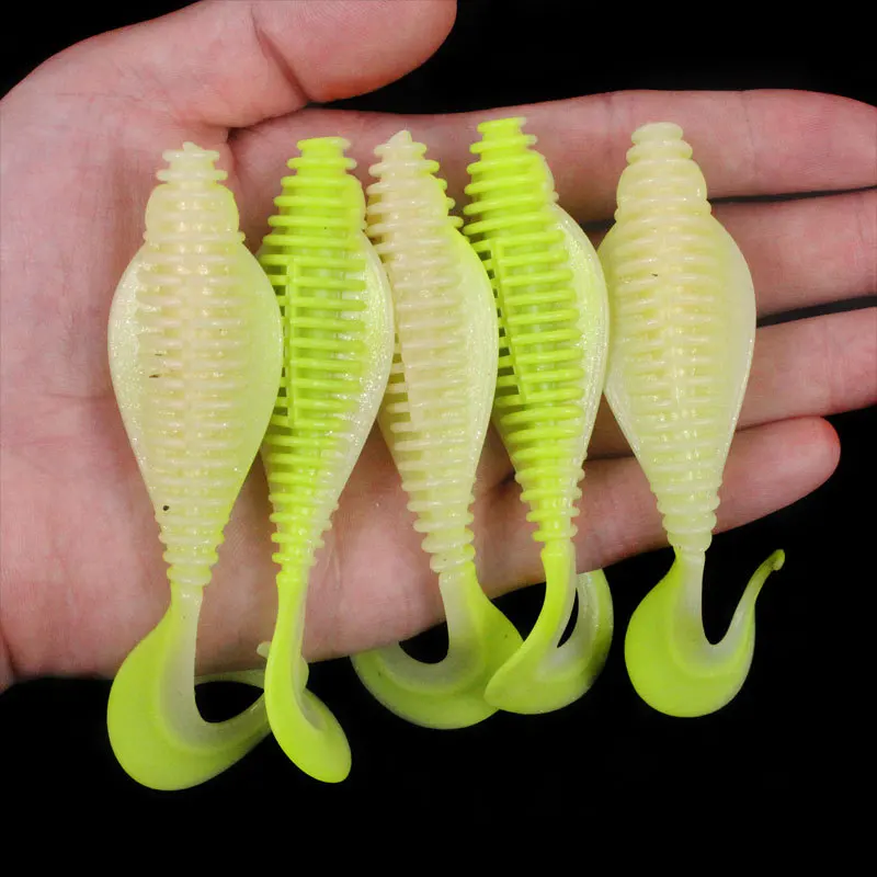 6pcs Tanta 80mm 105mm Fishing Lure Soft Lure Shad Silicone Baits Wobblers Swimbait Artificial leurre souple