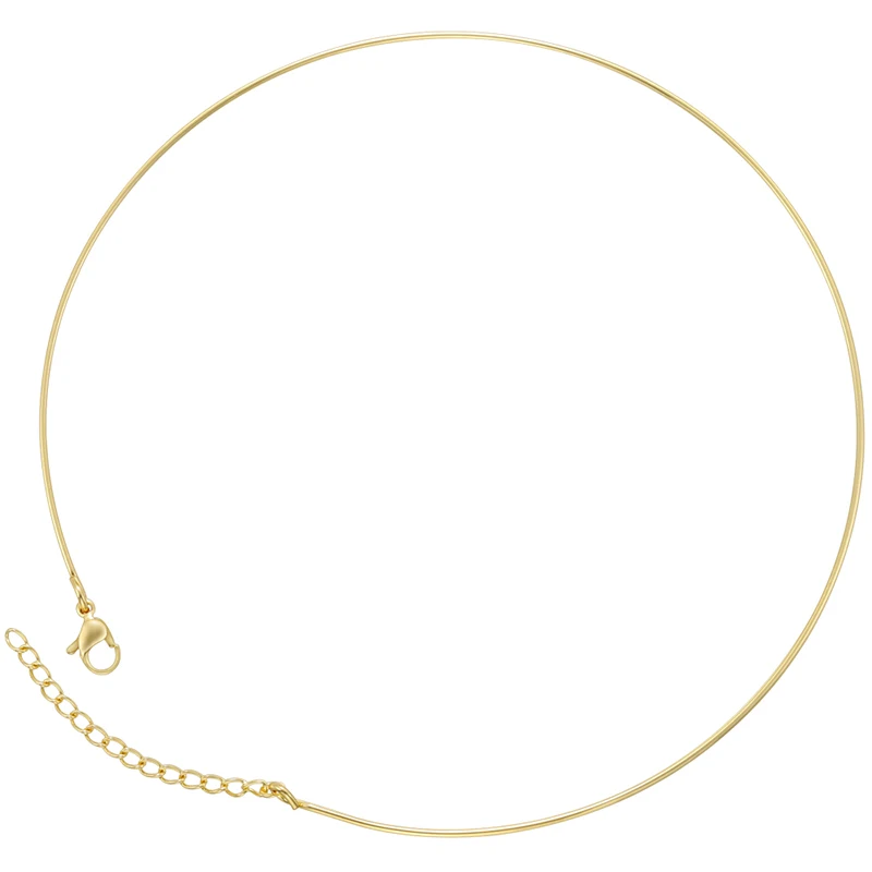 Edelstahl Feiner Runder Choker mit Karabinerverschluss, Verstellbar, Hypoallergen, Verblassungsbeständig, Schmuckherstellungszubehör: VL817 – Detail 7