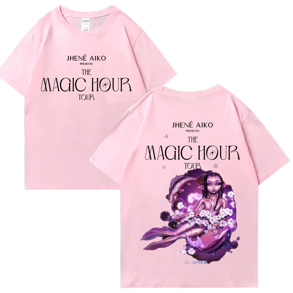 Jhene Aiko The Magic Hour 2024 Tour T-Shirt Harajuku Hip Hop Men Women Short Sleeve T Shirt for Fans Gift