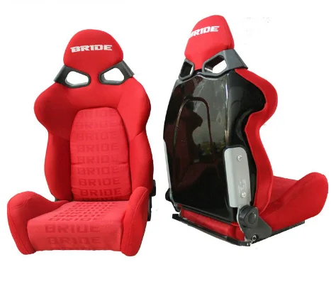 Sport Racing Car Seat Red Black FABRIC MATERIAL Auto Sports Racing Seats