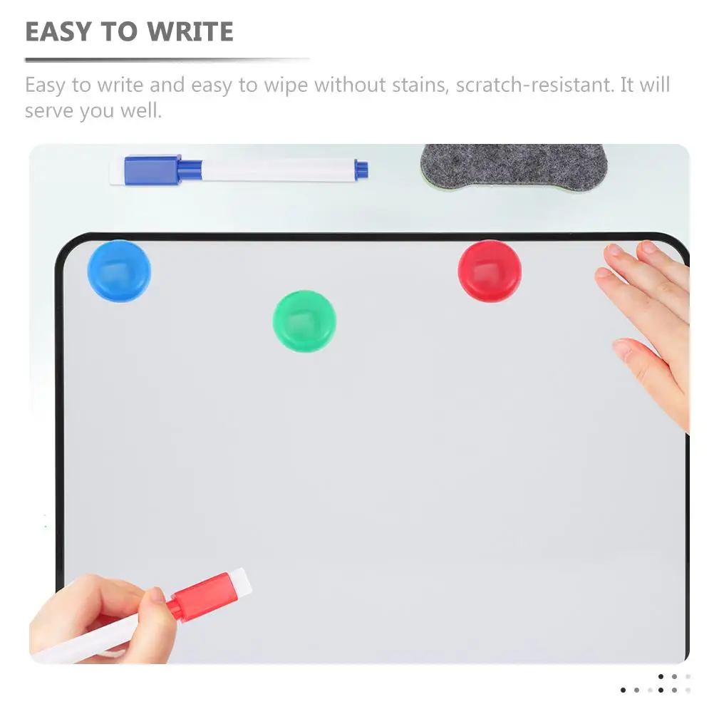 A4 Black Double Sided Whiteboard Dry Erase Board For Office Portable Writing Drawing Board Stand Scratch Resistant Message
