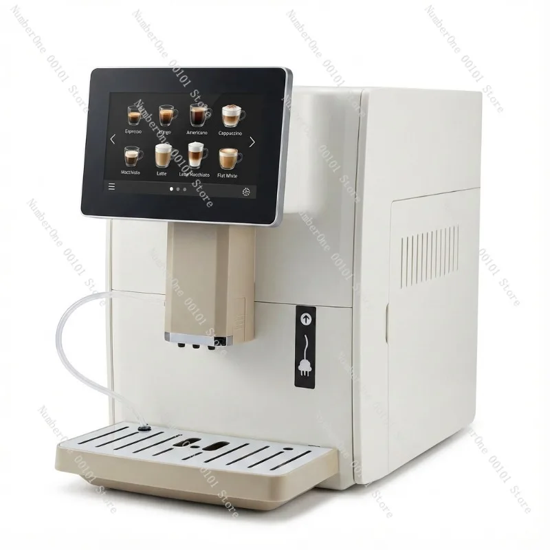 Commercial Coffee Machine Fully Automatic Grinder Integrated One Touch Espresso Maker Continuous Cup Output Touch Screen