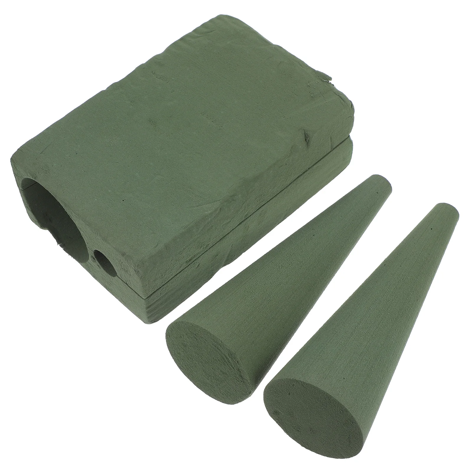 

2pcs Cone Flower Mud Durable Foam Green Planter Filler for Arrangement Wedding Christmas Decor Craft