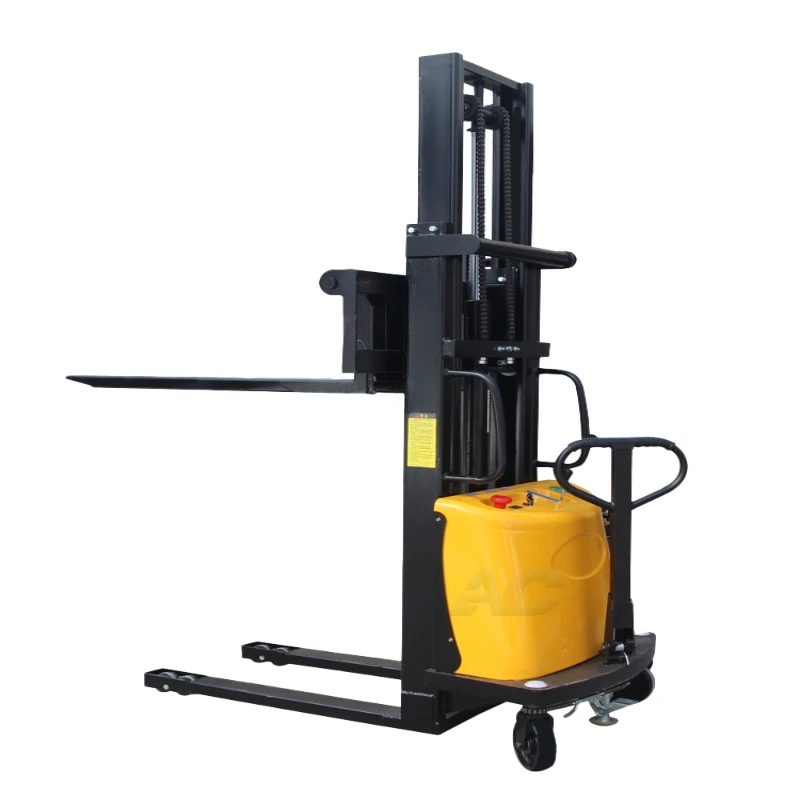 

Full semi-electric forklift 2 tons 1 ton electric stacker small hydraulic lift stacking lift shovel loading and unloading