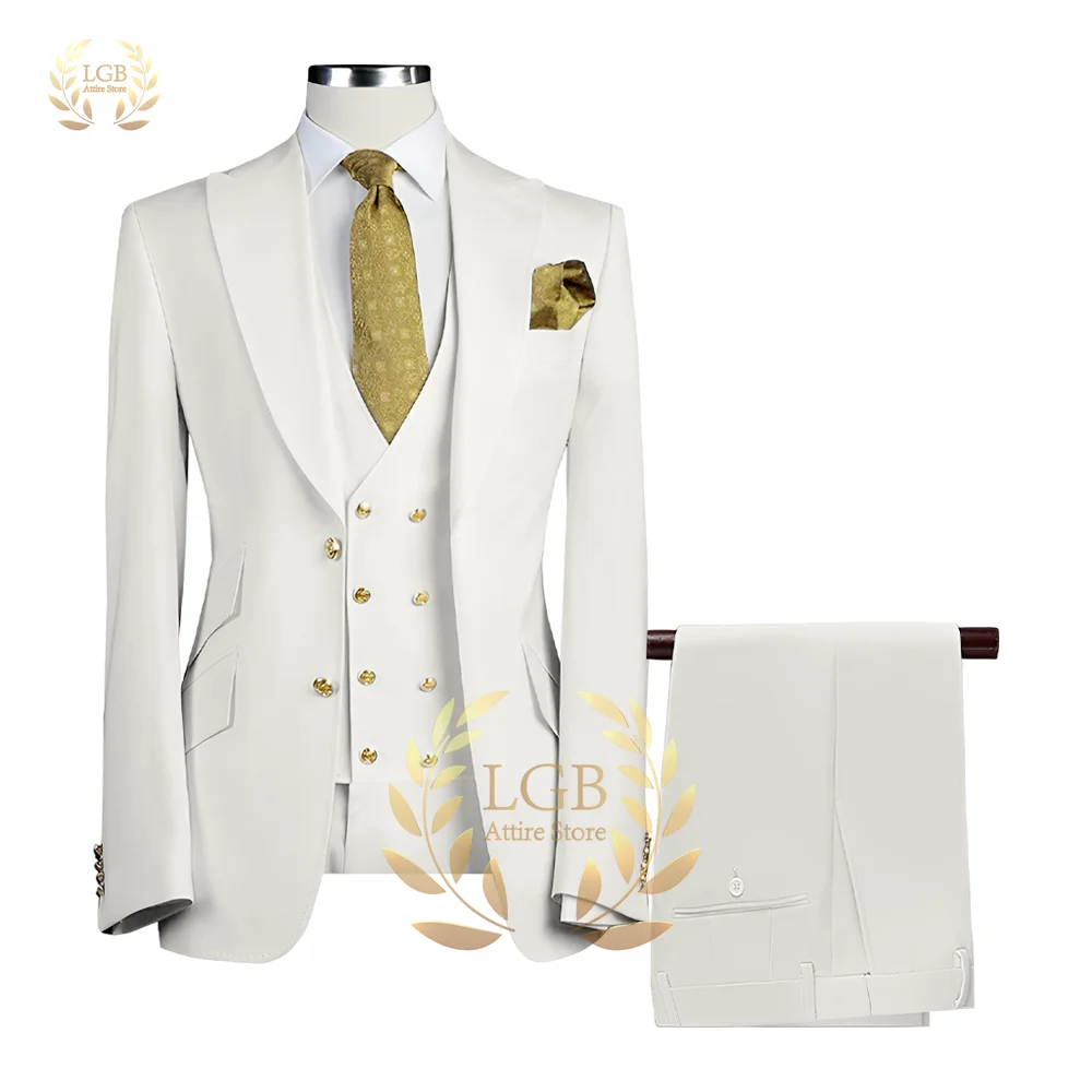 

Men's 3-piece suit 2-button wedding/dinner/party formal tuxedo modern business XS~5XL size daily custom clothes