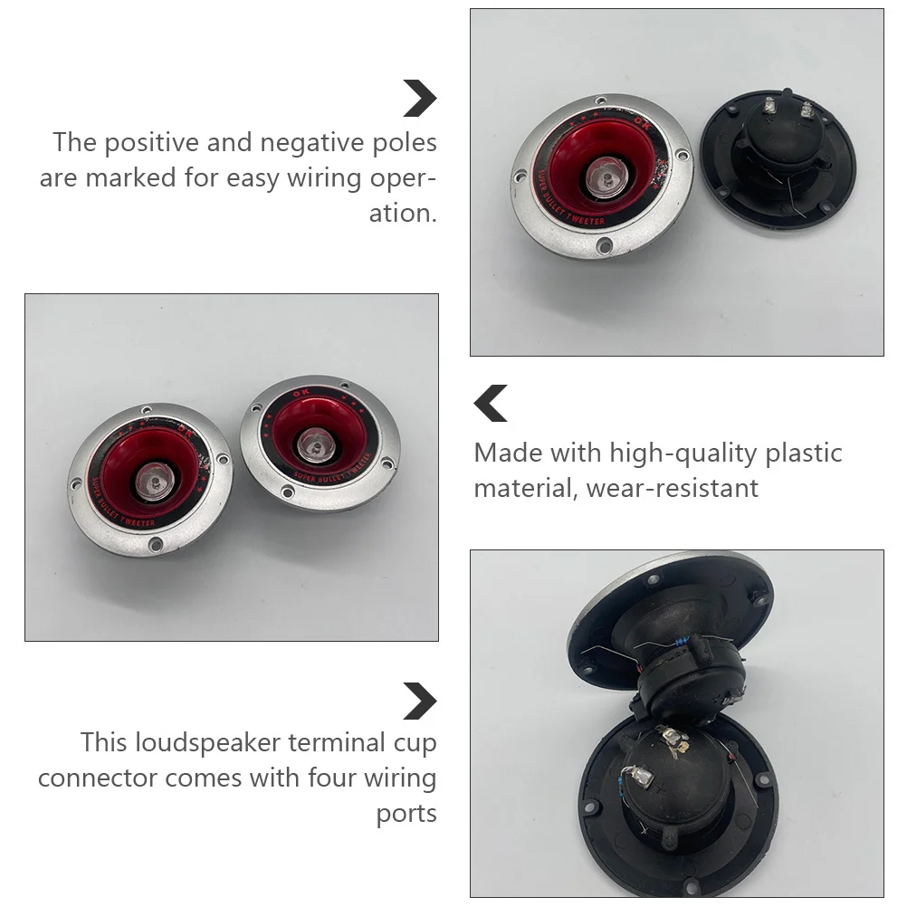 

2Pcs Car Tweeter Loudspeaker Piezoelectric Horn Replacement Small Lighted Auto Tweeter Speakers for Car Audio Systems