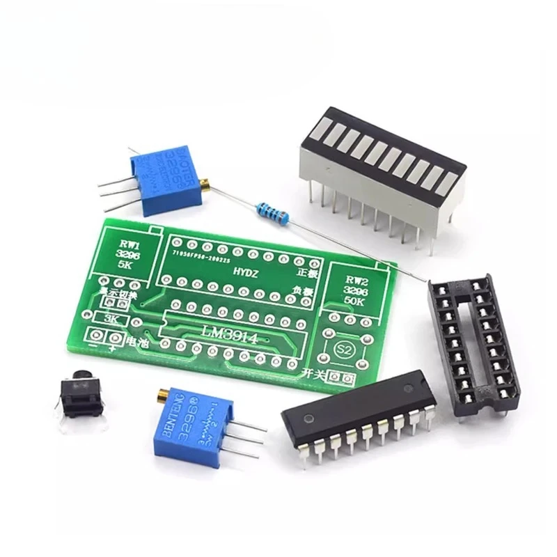 LM3914 10 Segment 3.7V Lithium 12V Battery Capacity Indicator Module Power Level Tester LED Display Electronic DIY Kits