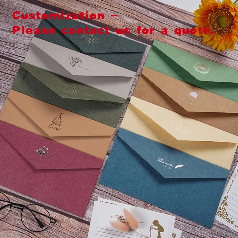 custom.Durable Non-Toxic Kraft Paper Offset Printed Envelope Folding Packaging Practical Sustainable Logistics