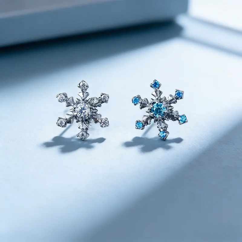 F136 Titan Schneeflocken-Lippenpiercing-Ringe 16G Runder Zirkonia-Labret-Nasenstecker Tragus-Helix-Knorpel-Ohrring Schmuckzubehör – Detail 6