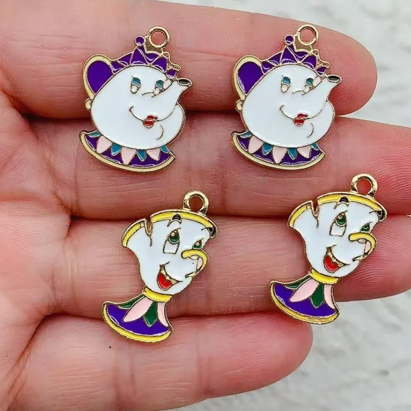 10pcs Cartoon Anime Charms for Jewelry Making Enamel Necklace Bracelet Earring Pendant Diy Accessories Alloy Metal Gold Plated
