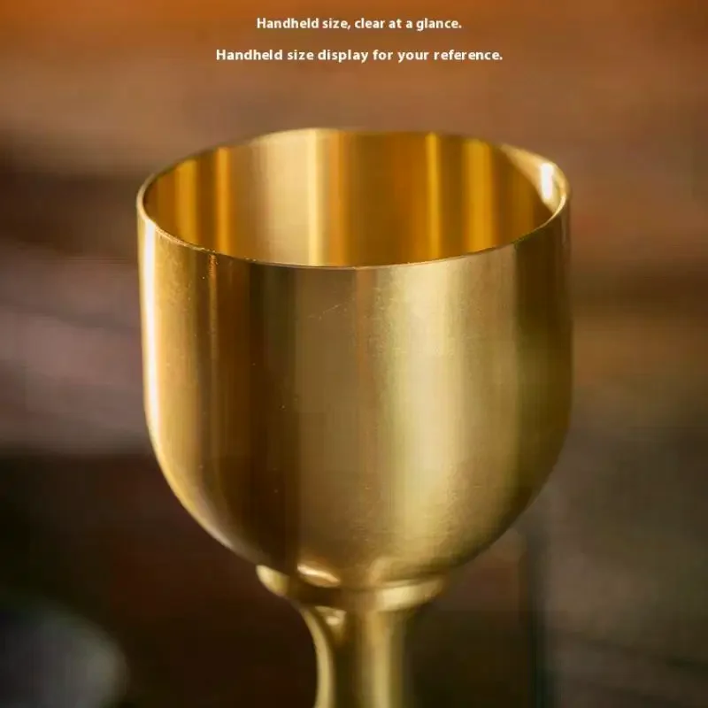 Verre à vin en laiton, gobelet de table, Mini tir, artisanat en cuivre, trompette à vin rouge et blanc, décoration en cuivre pour Restaurant