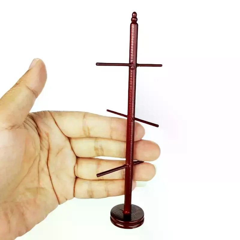 1 قطعة 1:12 دمية مصغرة الخشب الأحمر معطف الرف نموذج الأثاث اكسسوارات ل بيت الدمية ديكور الاطفال التظاهر اللعب اللعب هدية #6