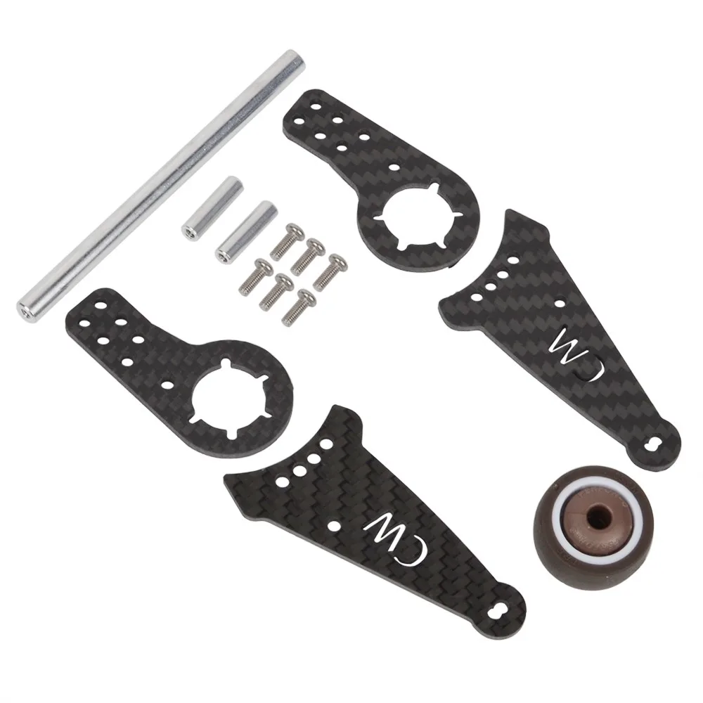 

Carbon Fiber Shock Mount w/Wheelie Bar Suitable for Tamiya CW01 Lunch Box Chassis Replacement Upgrade Parts