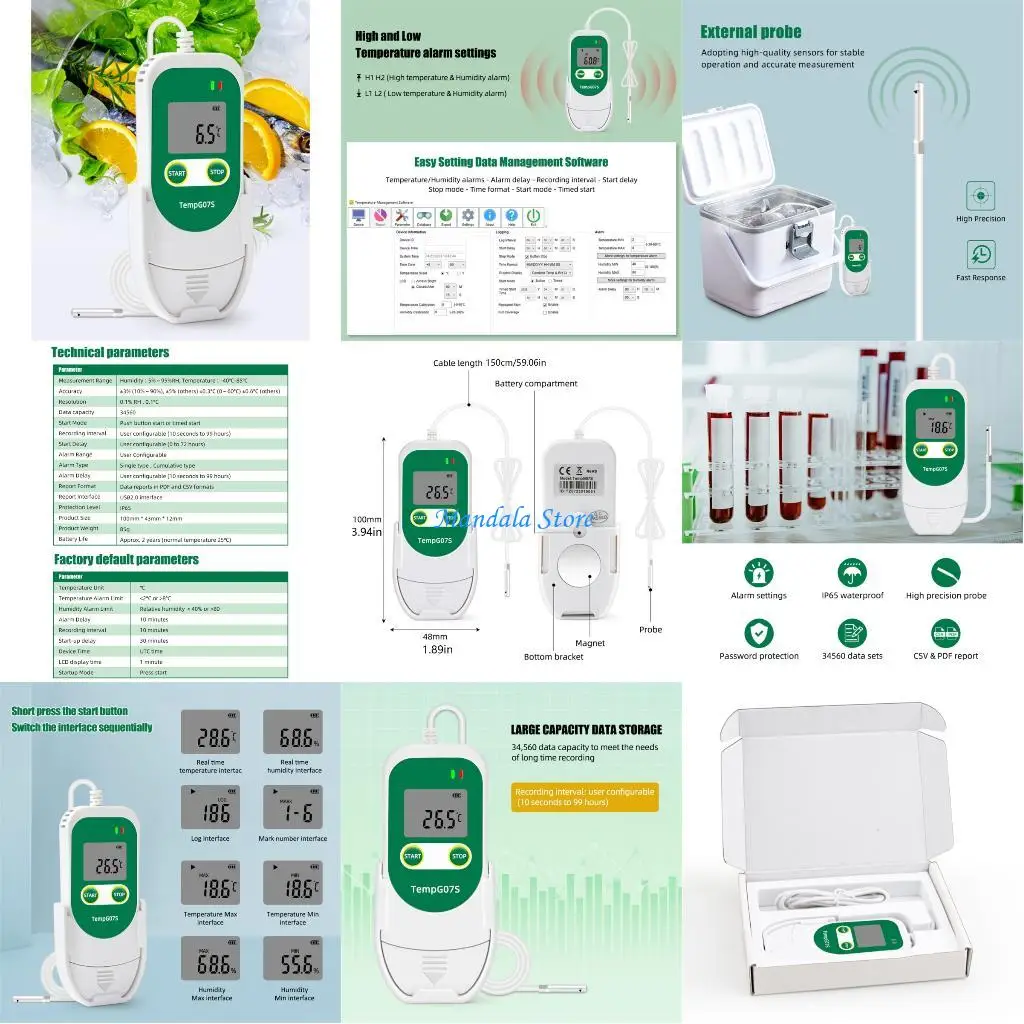 

U2JC Large Capacity Environmental Observe With Alarm Function And External Transducer For Storage Analysis And Laboratory Use