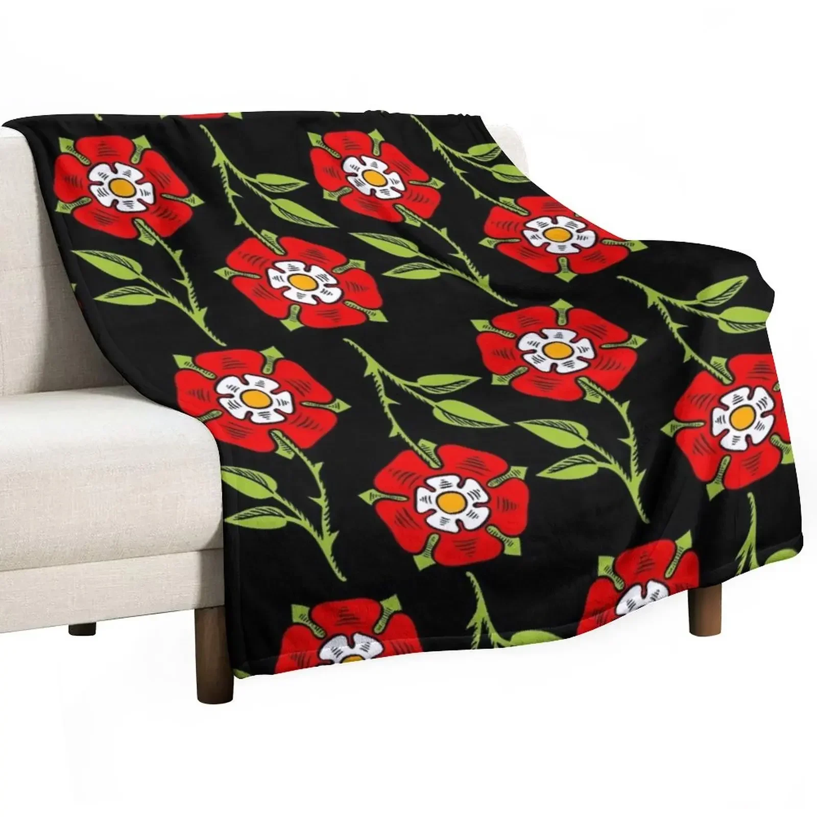 Tudor Rose Color Throw Blanket Summer halloween Bed covers Blankets