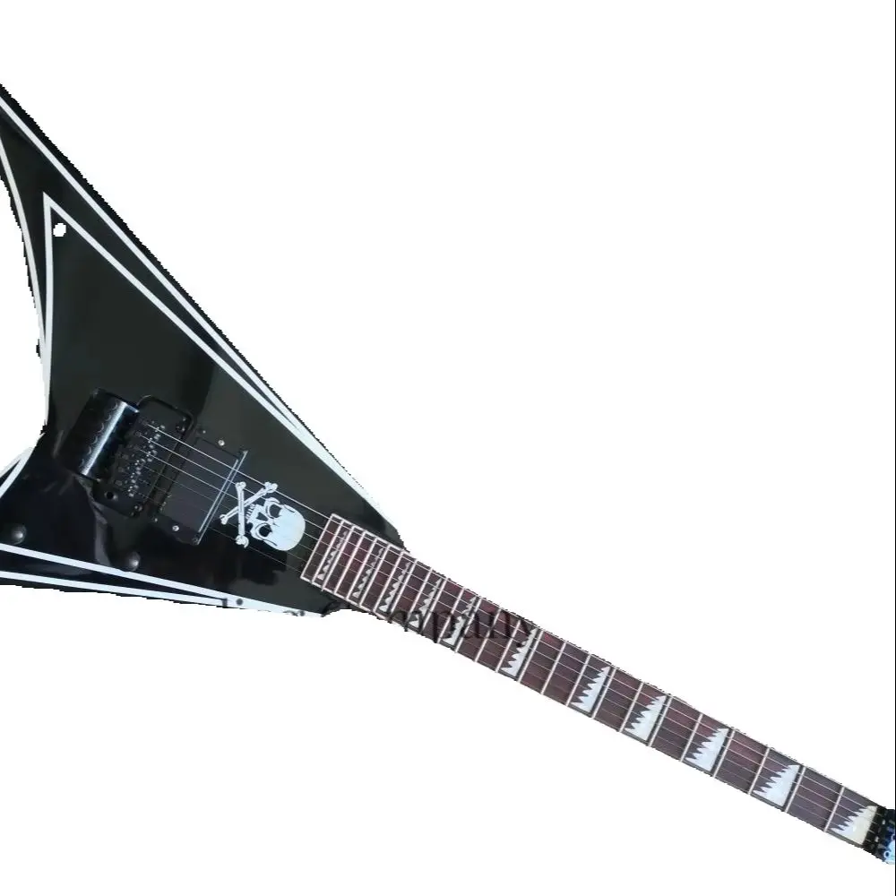 Golden guitar, tremolo bridge, HH pickups, large-grained silver powder body, maple neck, 22 frets, factory custom-made