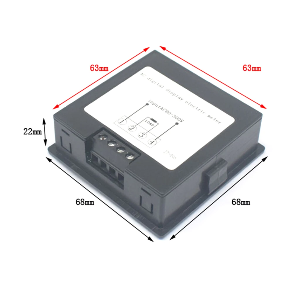 AC 6-200V 20A misuratore di corrente di tensione Display digitale LCD consumo energetico frequenza di tempo Tester multifunzione con allarme