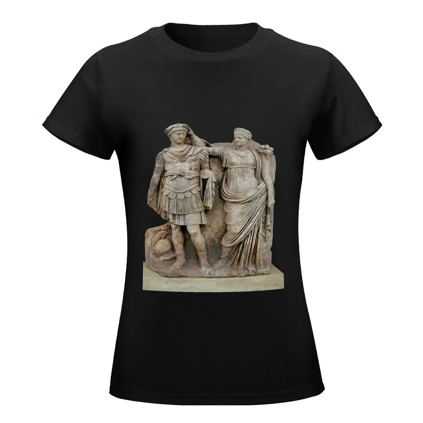 Nero and His Mother, Agrippina Roman Statue T-Shirt funny oversized Female clothing Women t-shirts