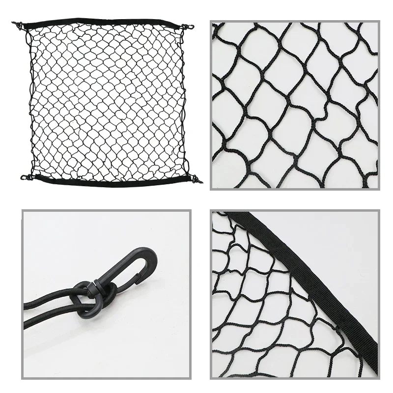 4 Size Car Boot Trunk Net Mesh Elastic Nylon Rear Back Cargo Trunk Storage Organizer Luggage Net Holder Car Accessories